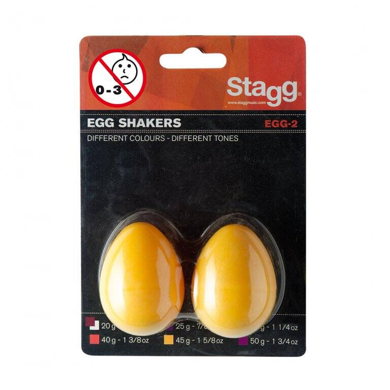 Stagg EGG 2 YW - shakery plastikowe  - 45g - 2