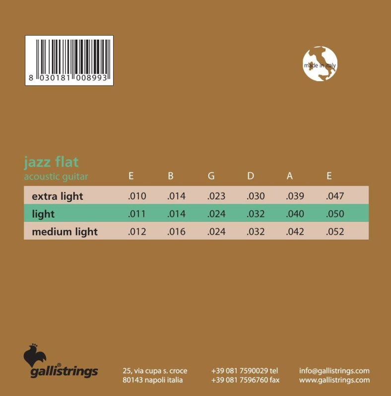 Galli AJF1150 Light - struny do gitary akustycznej - 2