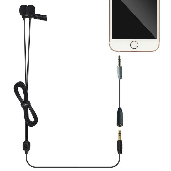 Comica CVM-D02 R 6.0M - podwójny mikrofon lavalier do kamery, aparatu, smartfona - 3