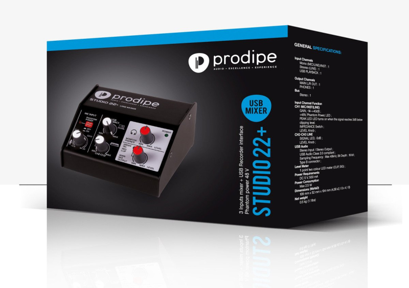 Prodipe Studio 22+ - interfejs audio - 9