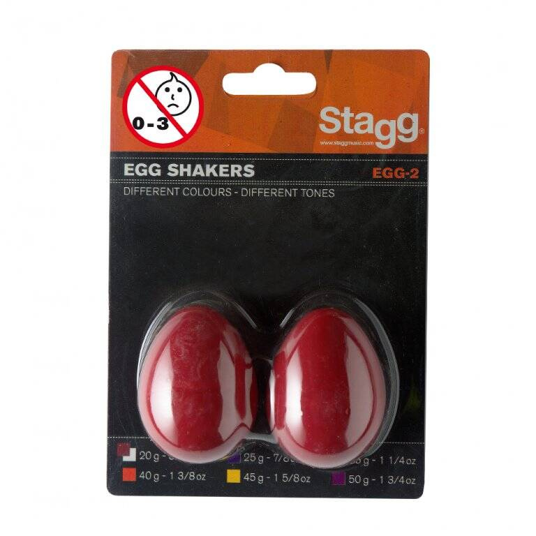 Stagg EGG 2 RD - shakery plastikowe - 20g - 2