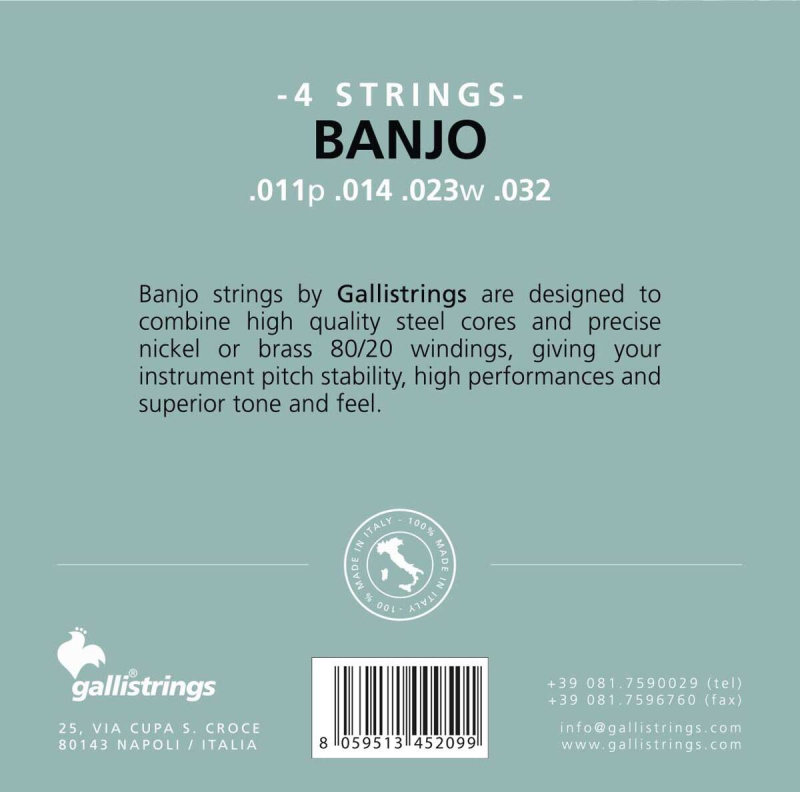 Galli G 204 - struny do banjo tenorowego - 2